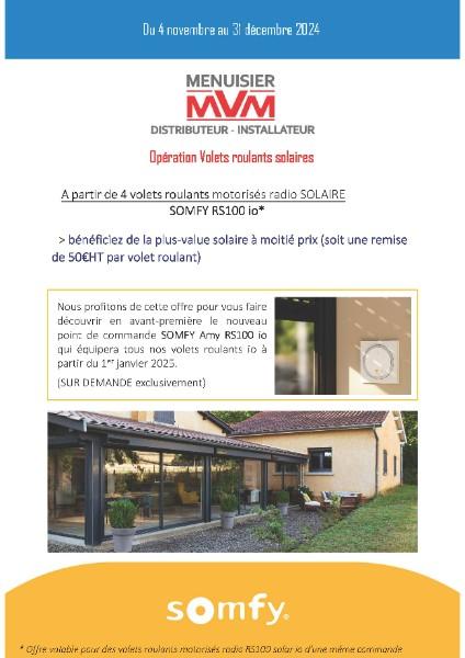 Volets roulants solaires : une offre promotionnelle à saisir MVM MENUISIER RHÔNE
