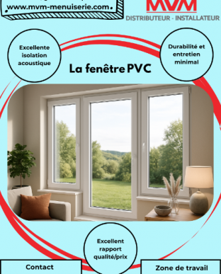 La fenêtre PVC - MVM menuisier Lyon Rhône