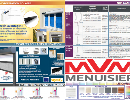 VOLETS MVM Menuisier Rhône- Solaire / Electrique ou manuel
