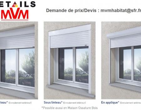 VOLETS MVM Menuisier Rhône- Solaire / Electrique ou manuel