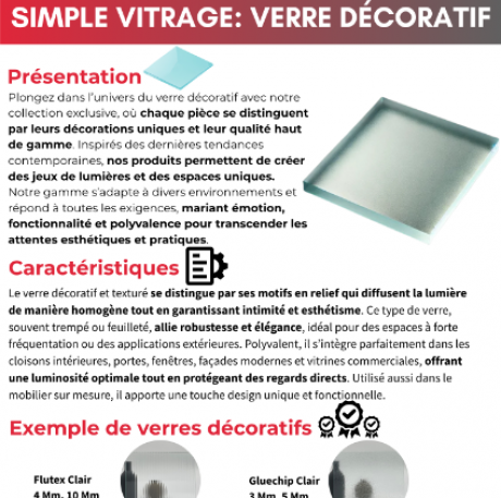 Simple vitrage: VERRE DÉCORATIF - MVM menuisier Lyon Rhône