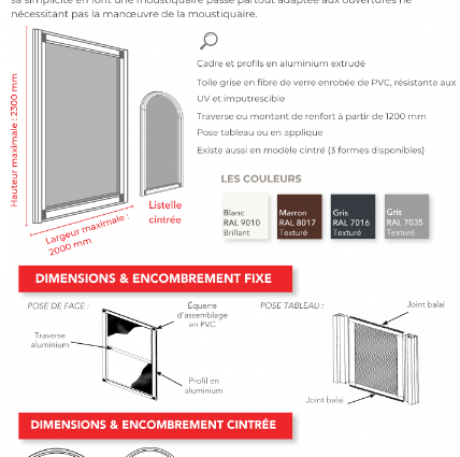 La moustiquaire à cadre fixe/fixe cintrée - MVM menuisier Lyon Rhône
