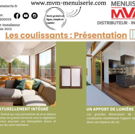 Les coulissants: Présentation - MVM menuisier Lyon Rhône