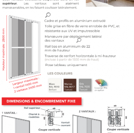 la moustiquaire coulissante - MVM menuisier Lyon Rhône