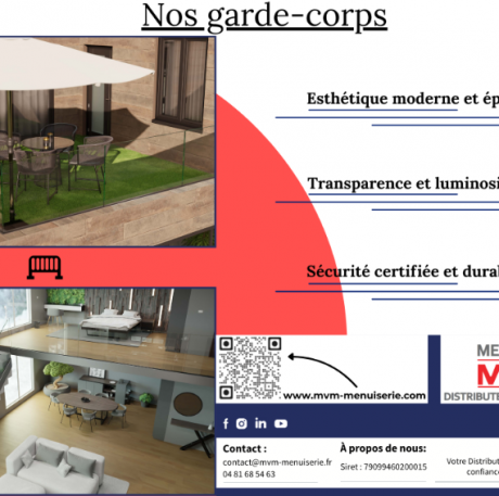 Nos garde-corps - MVM menuisier Lyon Rhône