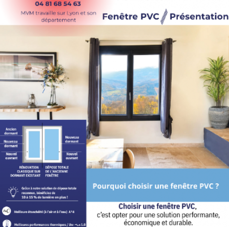 Présentation de la fenêtre PVC - MVM menuisier Lyon Rhône